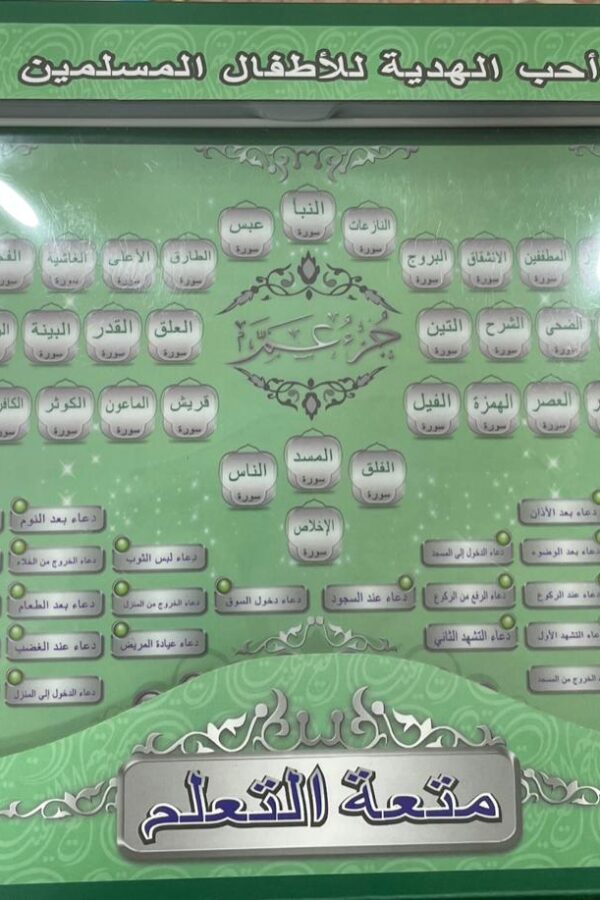 لوحة تعليم الصور والأدعية للأطفال